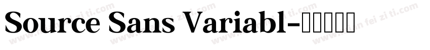 Source Sans Variabl字体转换